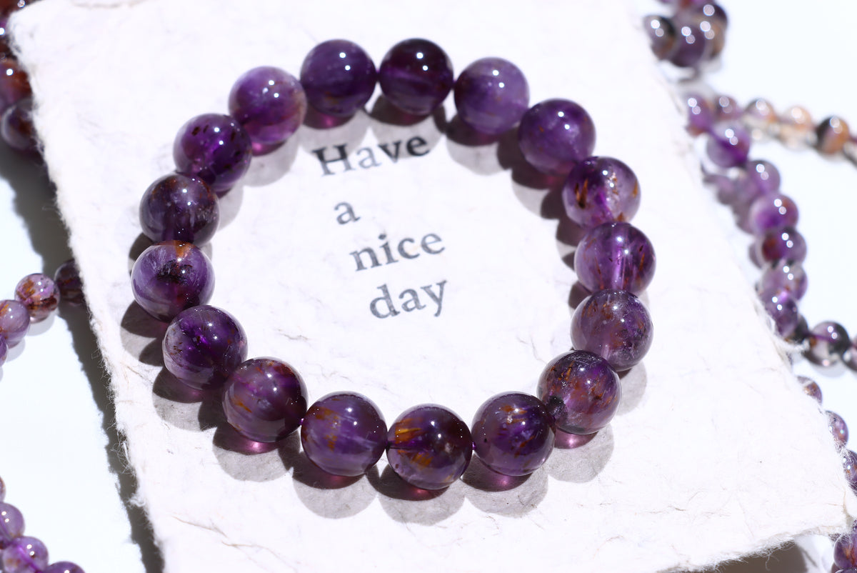 Purple Titanium Auralite 23 Crystal Bracelet