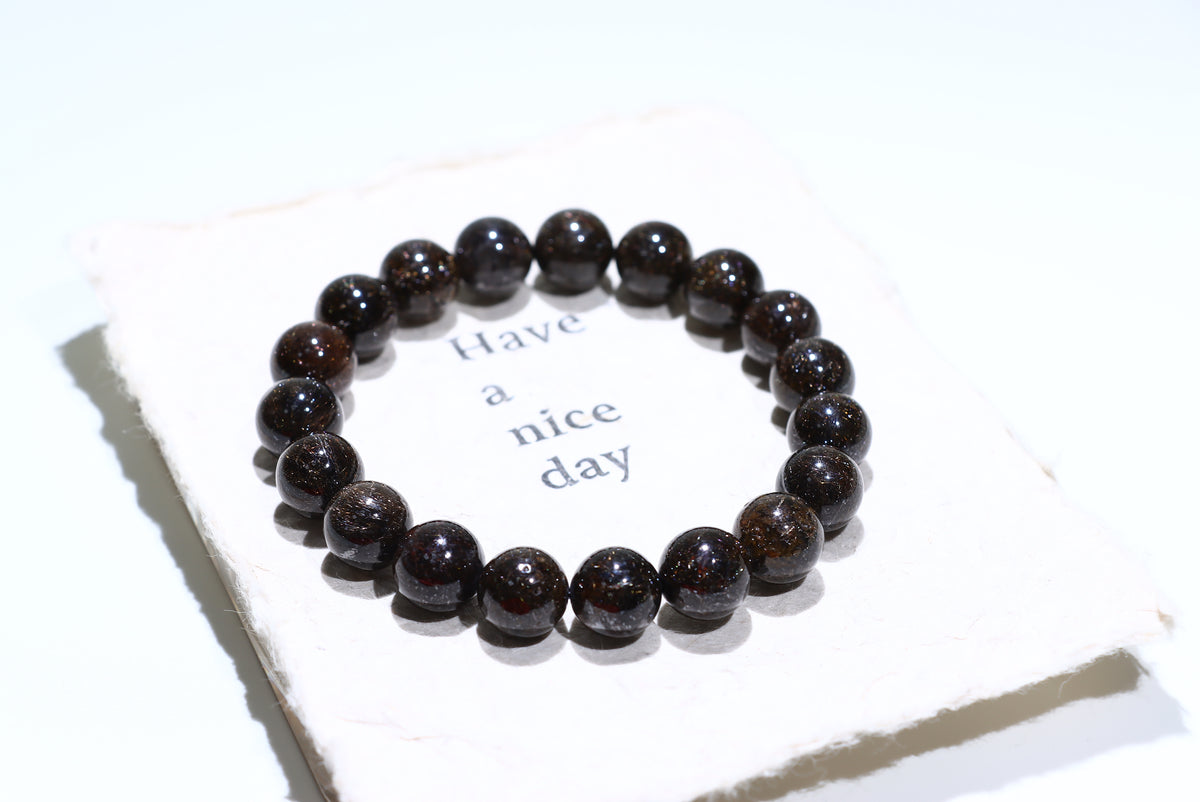 Copper rutile Crystal Bracelet