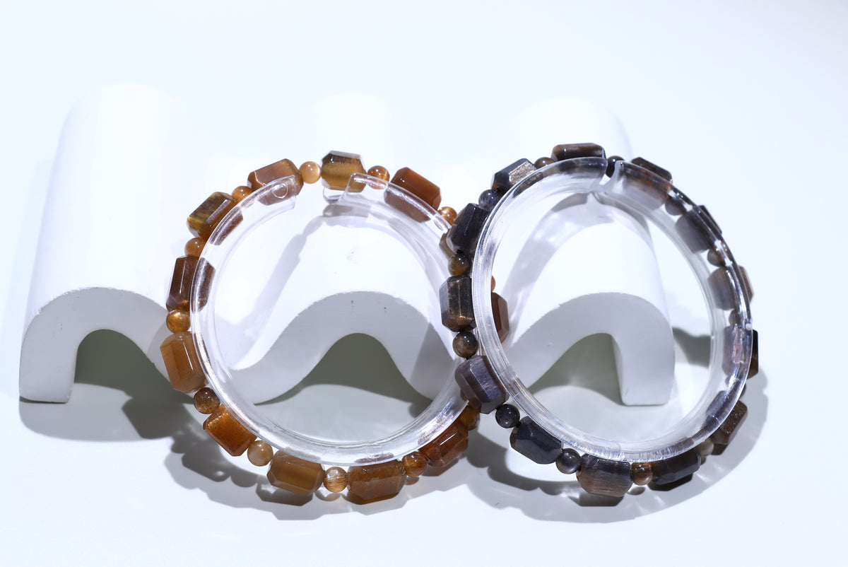 Black Gold Backbone Crystal Bracelet