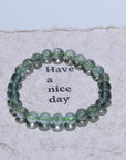 Green Aquamarine Crystal Bracelet