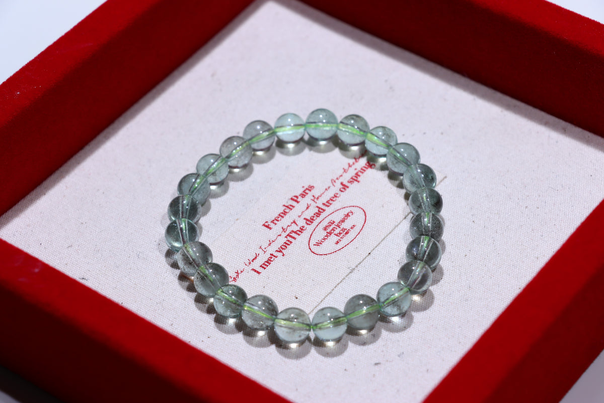 Green Aquamarine Crystal Bracelet