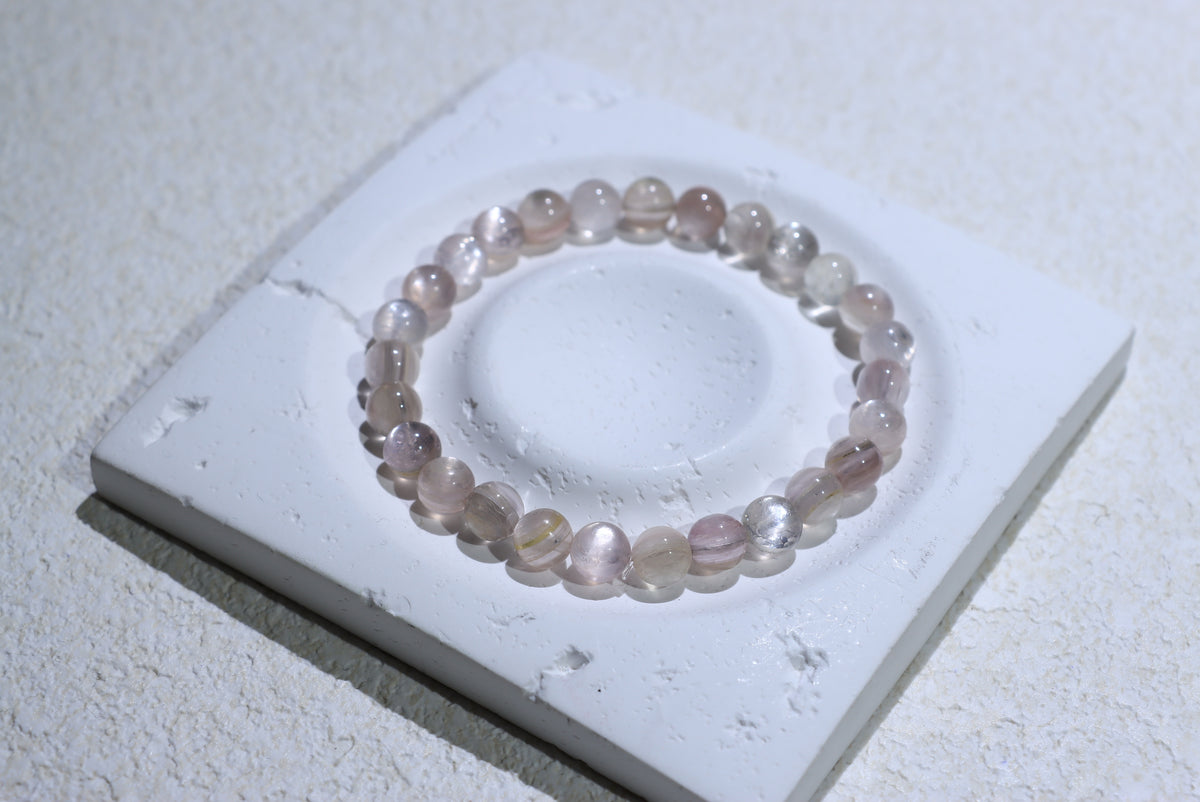 Pink  Lepidolite Crystal Bracelet
