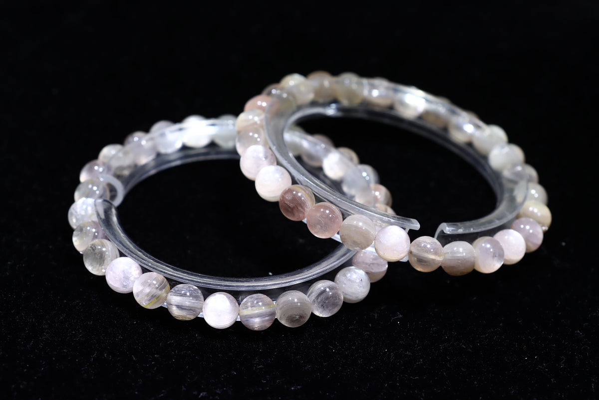 Pink  Lepidolite Crystal Bracelet