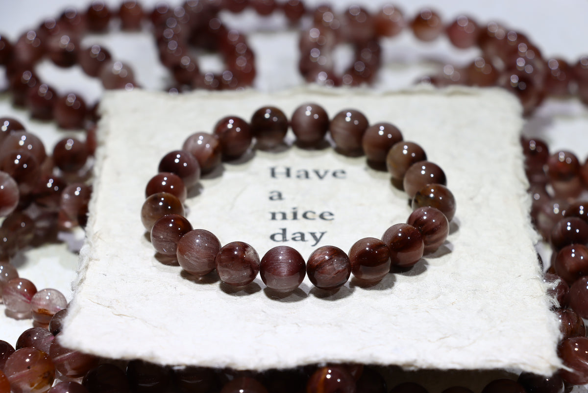Red Rutile Crystal Bracelet