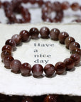 Red Rutile Crystal Bracelet