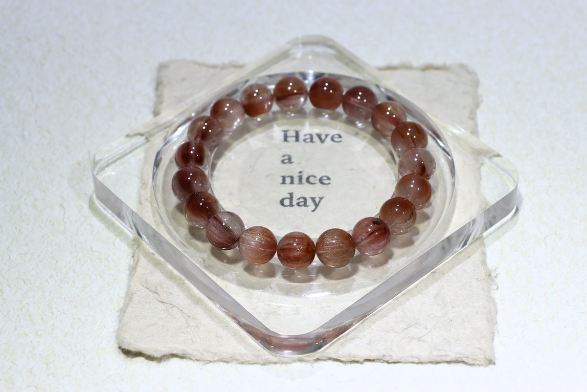 Red Rutile Crystal Bracelet