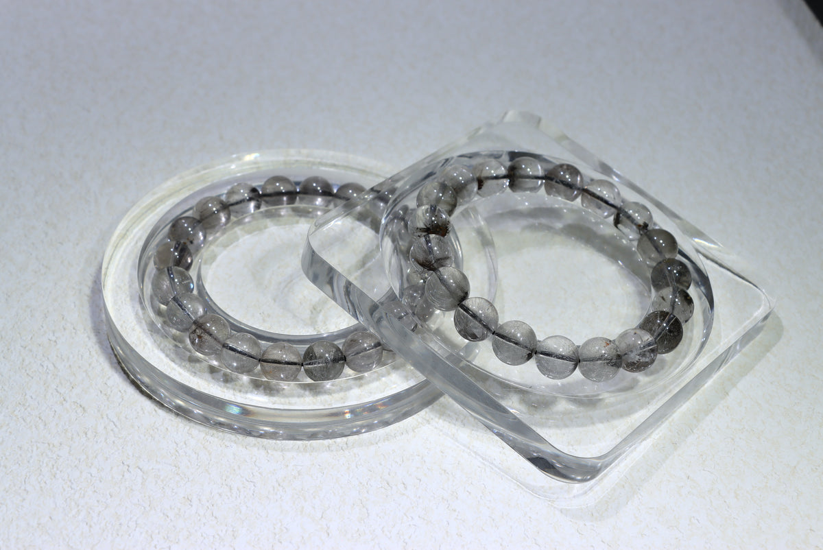 Silver Titanium Crystal Bracelet
