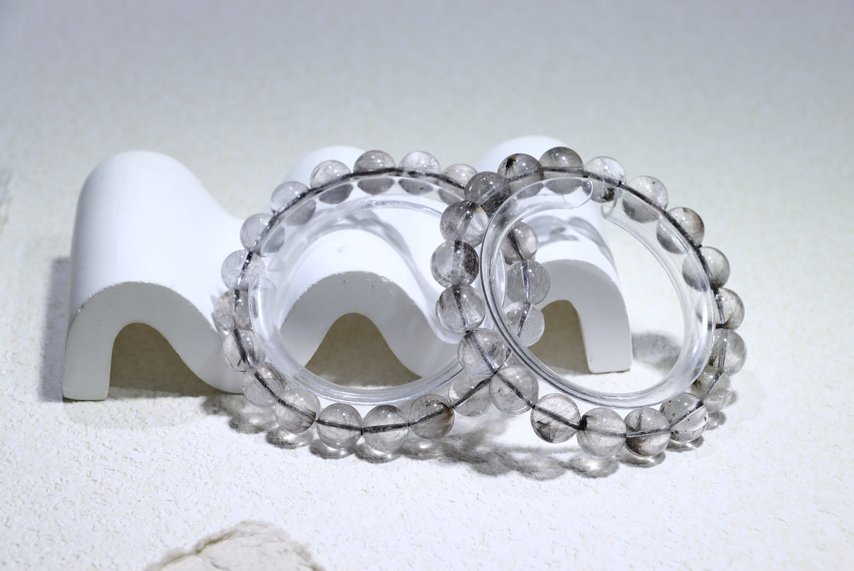 Silver Titanium Crystal Bracelet