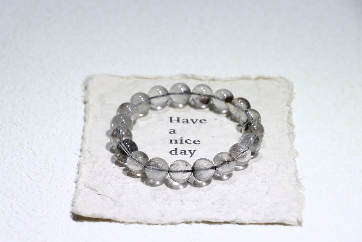 Silver Titanium Crystal Bracelet