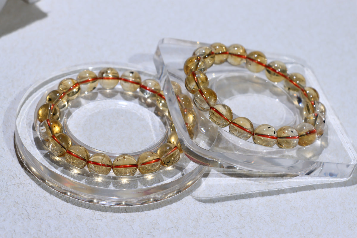 Citrine Sea Urchin Quartz Crystal Bracelet