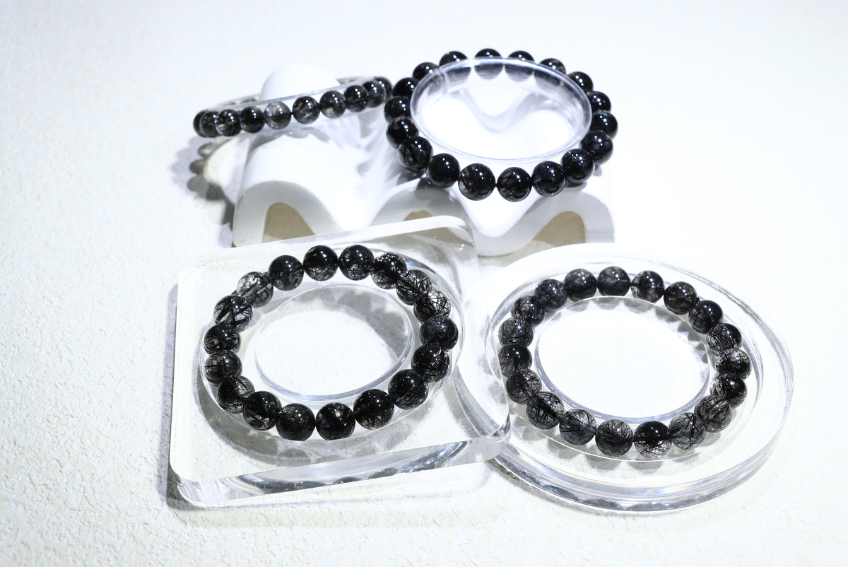 Black Rutile Crystal Bracelet