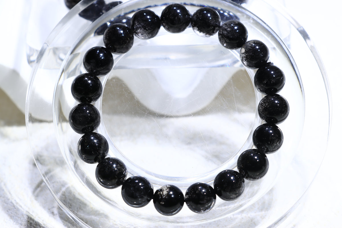 Black Rutile Crystal Bracelet