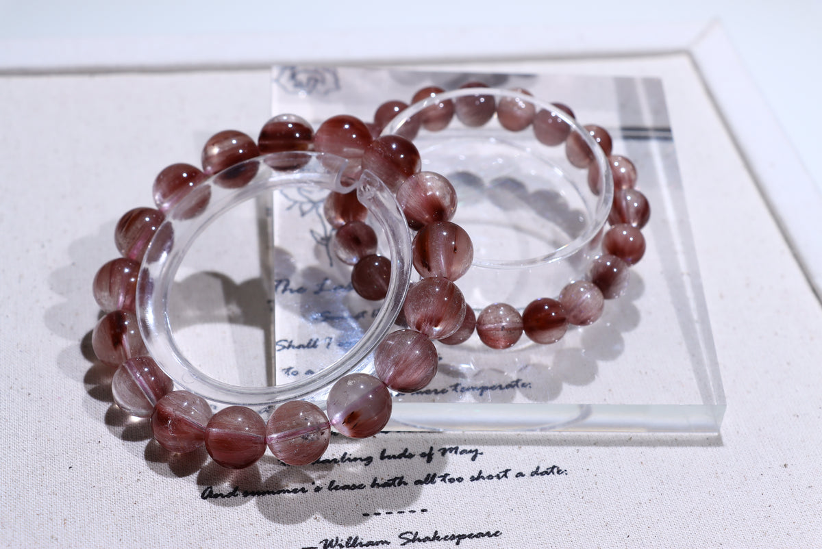 Red Rutile Crystal Bracelet