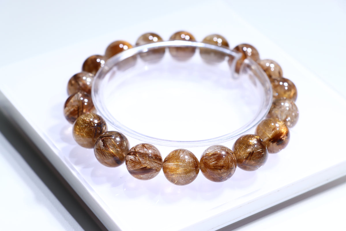 Copper Rutile Crystal Bracelet