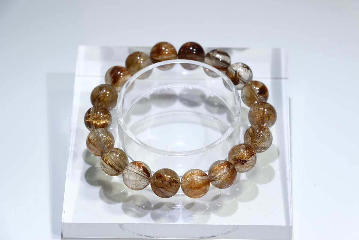 Copper Rutile Crystal Bracelet