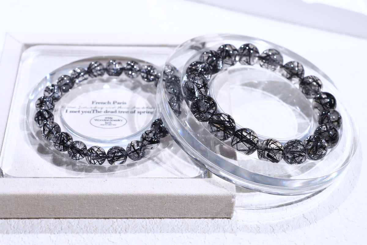 Black Rutile Crystal Bracelet
