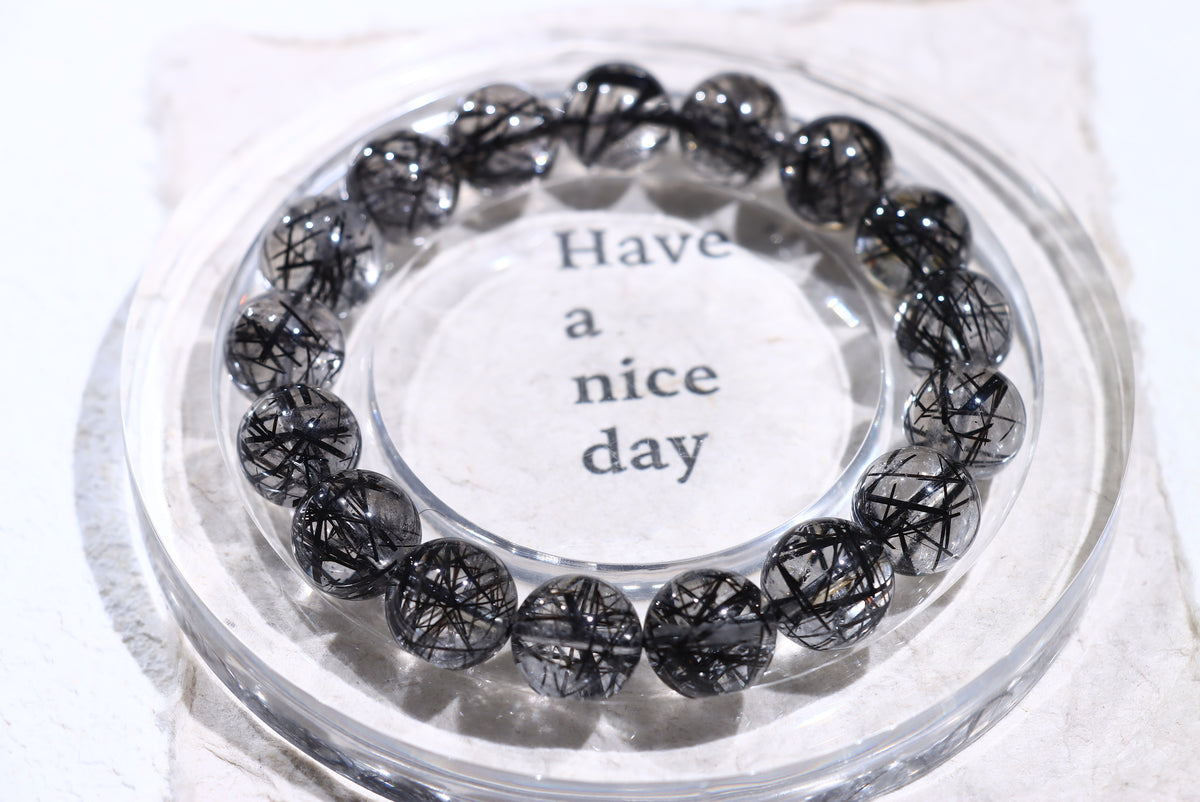 Black Rutile Crystal Bracelet