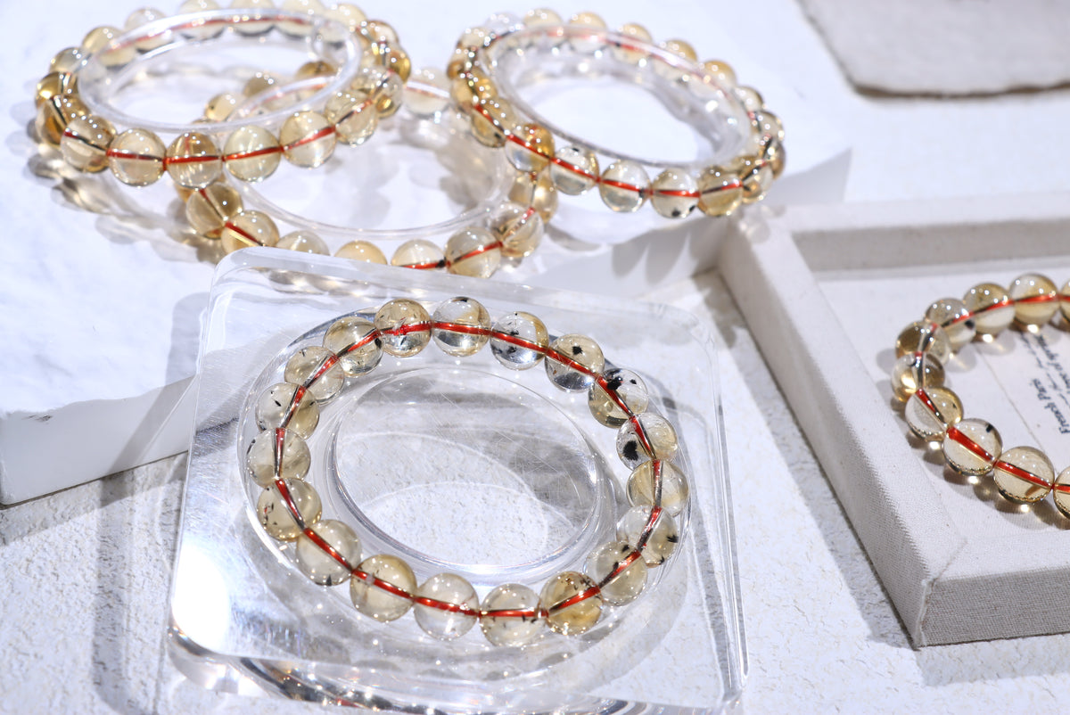 Citrine Urchin Crystal Bracelet